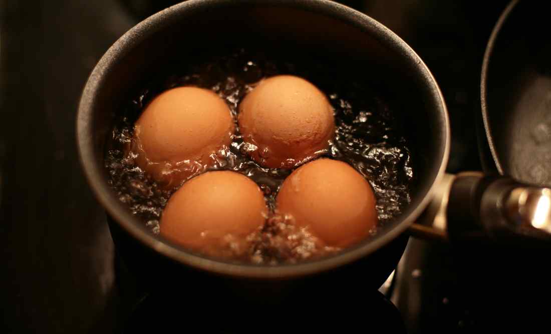 Reuse the water from boiling eggs for watering plants