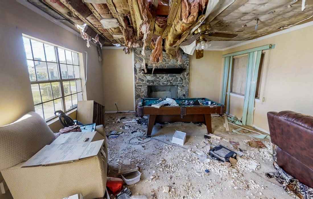 A tenant damaged home