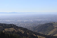 View of Christchurch New Zealand from the top of the Port Hills